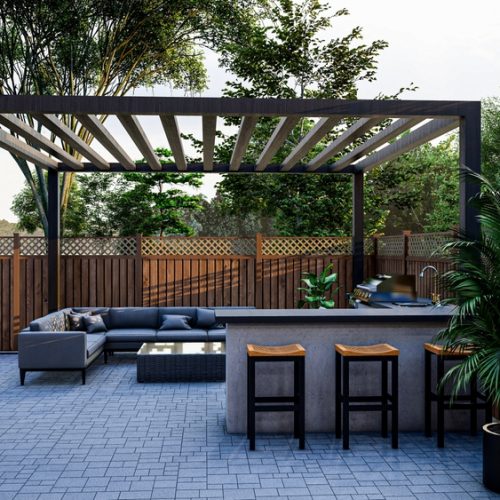3d,Modeling,And,Rendering,Of,Gazebo,,Pergola,,Seating,Area,Design
